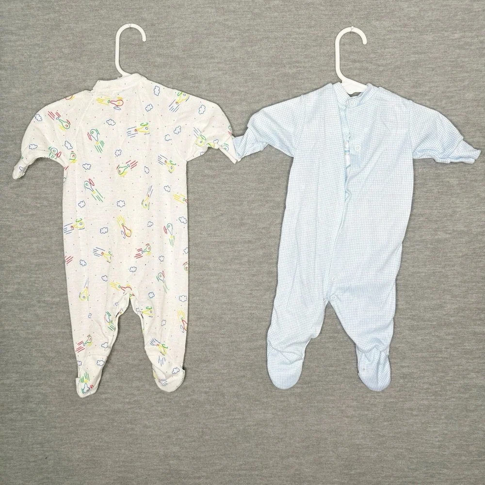 Vintage Lot 80s 90s Little Me Baby Boys Footie Sleeper Up To 13 Lbs 0-3‎ Month